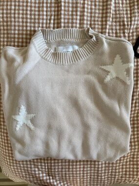 Pistola Women’s Light Pink Cream Star Crewneck Sweater